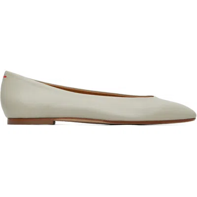 Aeyde Gray Ellie Almond-toe Ballerina Flats In Cloud