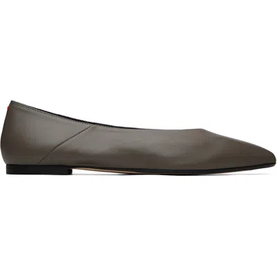 Aeyde Gray Moa Pointed-toe Ballerina Flats In Multi