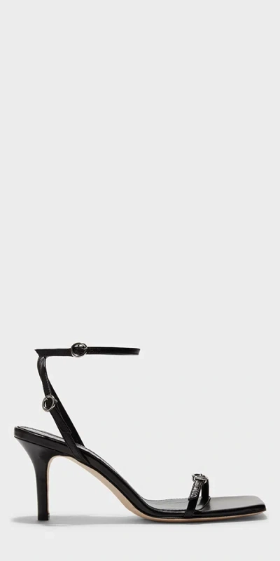 AEYDE HALLIE LEATHER HEELED SANDALS