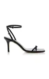Aeyde Hallie Patent-leather Sandals In Black