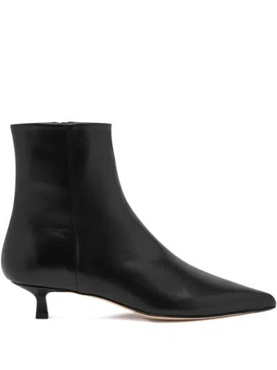 Aeyde Harriet Pointed Ankle Boots In Black