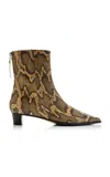 Aeyde 55mm Tabitha Snake Print Ankle Boots In Animal