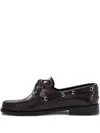 Aeyde Harris Lace-up Leather Boat Shoes In Multi