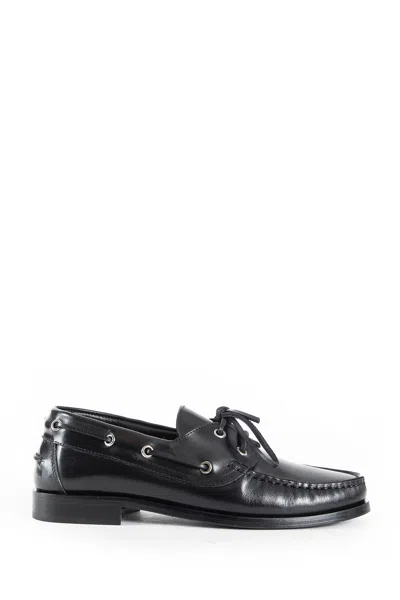 Aeyde Harris Leather Loafers In Black