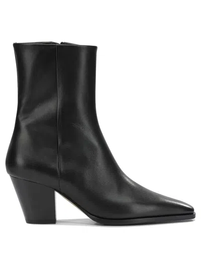 AEYDE AEYDE HEDVIG BLACK LEATHER LEATHER RUBBER BOOTS