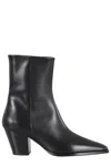 Aeyde Calf Leather Ankle Boots In Black