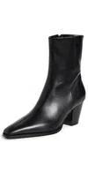 Aeyde Hedvig Calf Leather Black Boots Black In Black