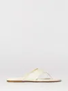 Aeyde Leather Flat Thong Sandal Open Toe In Animal Print