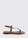 Aeyde Square-toe Slingback Sandals In Brown
