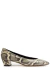 Aeyde Helia 35 Python-effect Leather Pumps In Multi