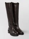 Aeyde "henry" Leather Knee-high Boots With Chunky Sole