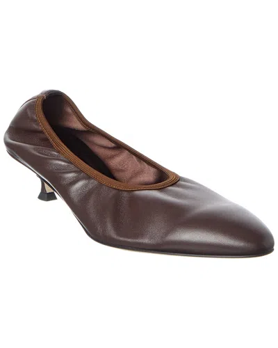 Aeyde Hermia Leather Pump In Burgundy