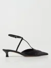 Aeyde Saga 35mm Leather T-bar Pumps In 黑色