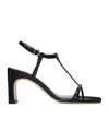 Aeyde Hilma 80mm Leather Sandals In Black