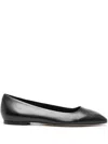 Aeyde Ida Nappa Leather Ballerinas In Black