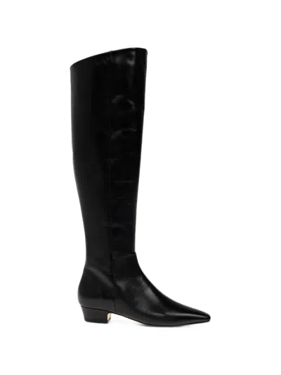 Aeyde Ilaria Leather Knee-high Boots In Black