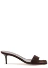 Aeyde Brown Ilvy Kid Suede Leather Mules In Brown