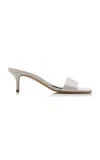 Aeyde 55mm Ilvy Satin Mules In Creamy