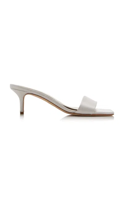 Aeyde 55mm Ilvy Satin Mules In Creamy
