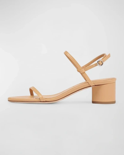 Aeyde Immi Leather Slingback Sandals In Chai