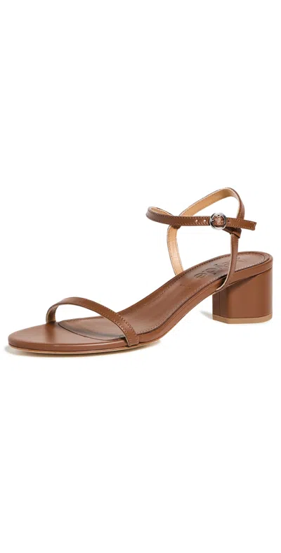 Aeyde Immi Nappa Leather Brown Sandals Brown