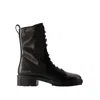 AEYDE ISA ANKLE BOOTS - LEATHER - BLACK