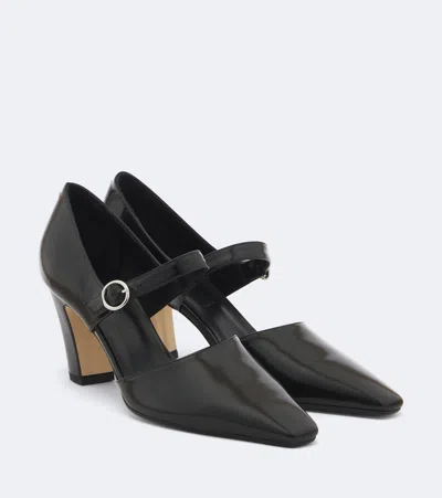 Aeyde Isidora Leather Mary Jane Pumps In Black