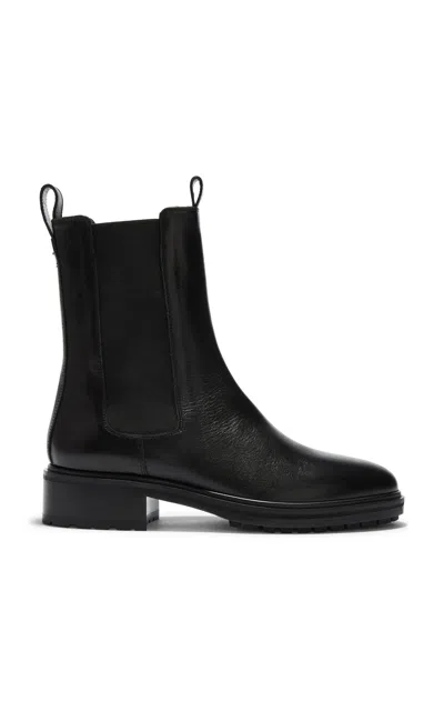 Aeyde Jack Leather Boots In Black