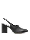 Aeyde 75mm Leather Slingback Pumps In Black