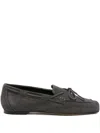 Aeyde Jasper Cow Suede Leather Charcoal Shoes In Gray