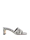 JEANIE SNAKE-PRINT MULES