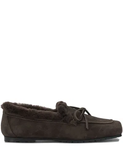 Aeyde Jesper Suede Loafers In Brown