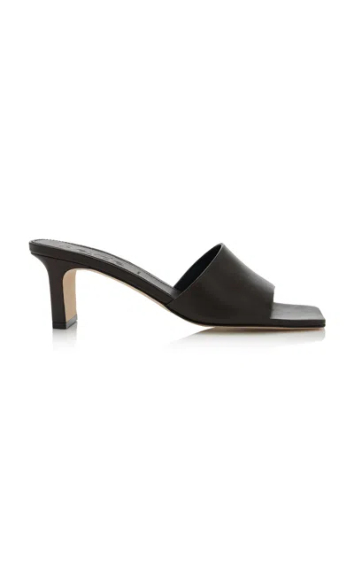 Aeyde Jessie Leather Sandals In Black