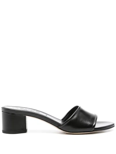 Aeyde Jovia Leather Mules In Black