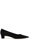 Aeyde Brown Judi Suede Heels In Black