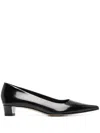 Aeyde Judi Leather Flats In Black