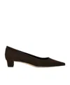 Aeyde Cassy Kid Suede Leather Moka Flats Moka In Black