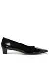 Aeyde Judi Leather Flats In Black