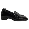Aeyde Julie 30mm Loafers In Black Patent Leather In Black