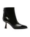 Aeyde Elina 55 Leather Ankle Boots In Black
