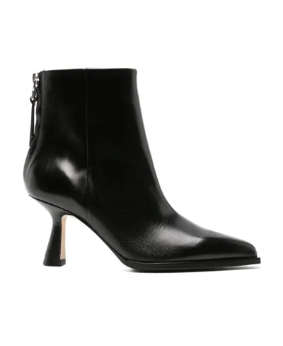 Aeyde Kala Leather Ankle Boot In Black