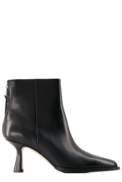 Aeyde Kala Zip Ankle Boots In Black