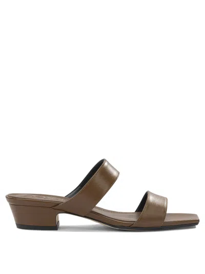 Aeyde Kemi 30mm Heeled Sandals Double Strap In Brown