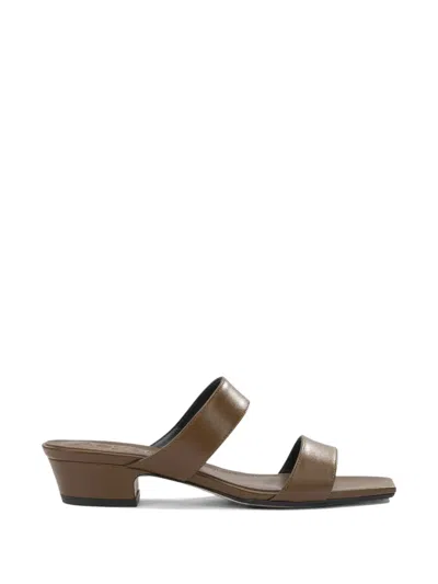 Aeyde Kemi Square-toe Sandals In Brown
