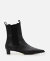 Aeyde Aeydē Kiki Leather Pointed Toe Boots In Black
