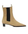 Aeyde Tan Kiki Chelsea Boots In Green