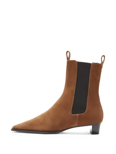 Aeyde Kiki Suede Boots In Brown