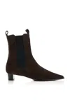 Aeyde Kiki Suede Boots In Brown
