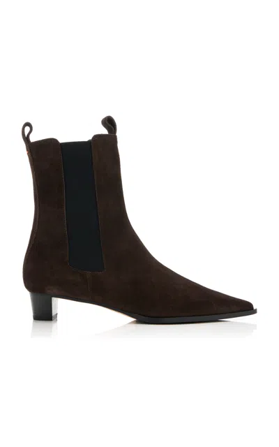 Aeyde Kiki Suede Boots In Brown