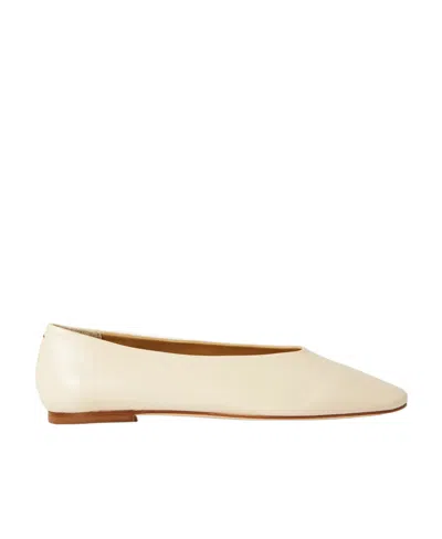 Aeyde Betty Leather Ballet Flats In Neutral